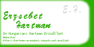 erzsebet hartman business card